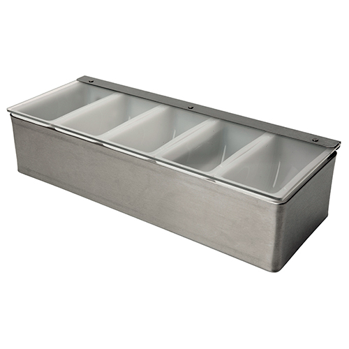 Steel 5 Compartment Bar Condiment Holder